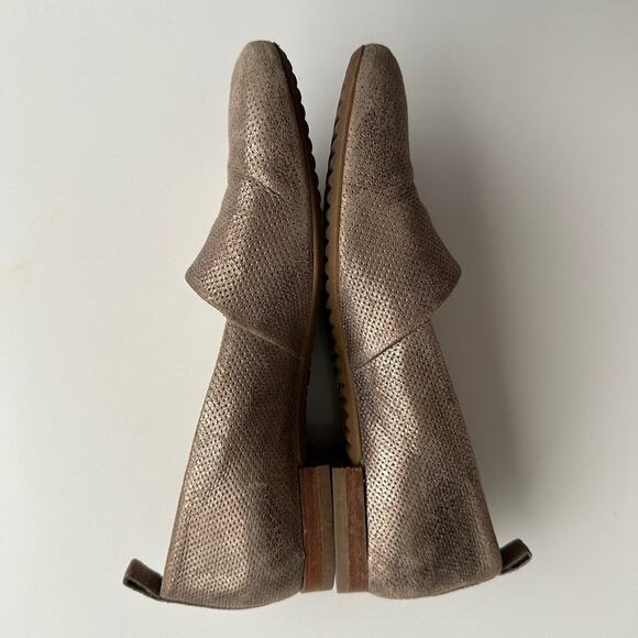 Paul Green Perry Perforated Metallic Smoke Comfort Loafers Shoes UK 3 1/2 US 6 - Picture 2 of 8